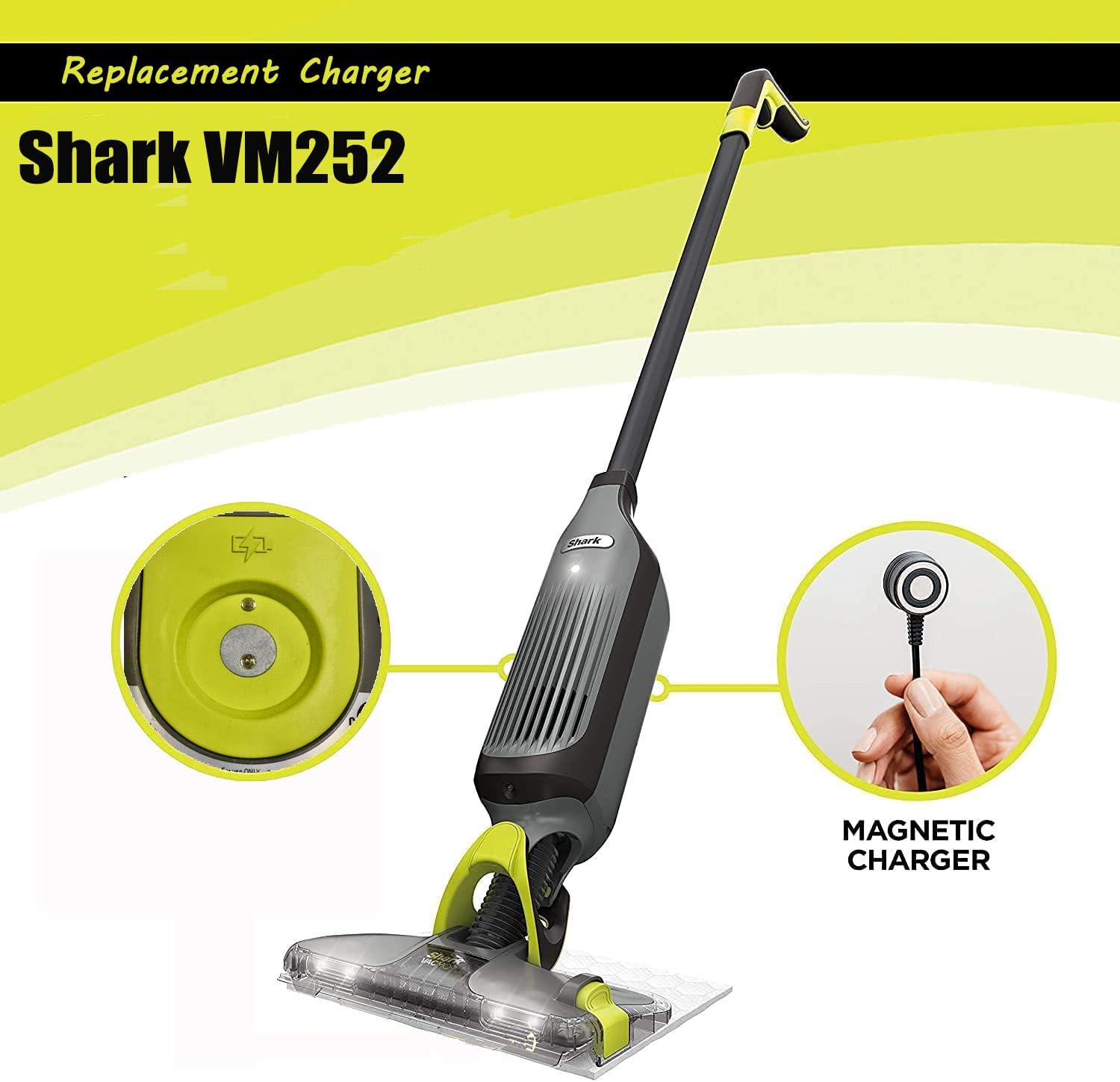 Amazon.com: Shark VM252 Compatible Magnetic Charger for Cordless